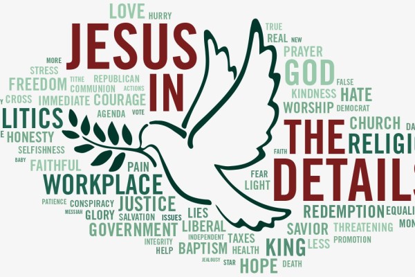 word cloud focusing on religion, politics, and workplace